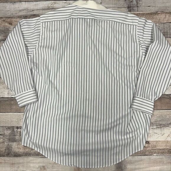 Vintage Van Heusen Men’s Striped Button Up Collared Long Sleeve Shirt Neck 17 XL - Picture 2 of 6